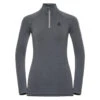 Odlo Long Sleeves Jersey 1/4 Zip Performance Warm Grey Women