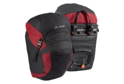 Pair Of Vaude OnTour Front Front Rack Bags Black / Carmine