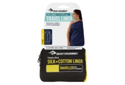 Sea To Summit Traveler Pillow Insert Silk Cotton Bag Sheet Blue