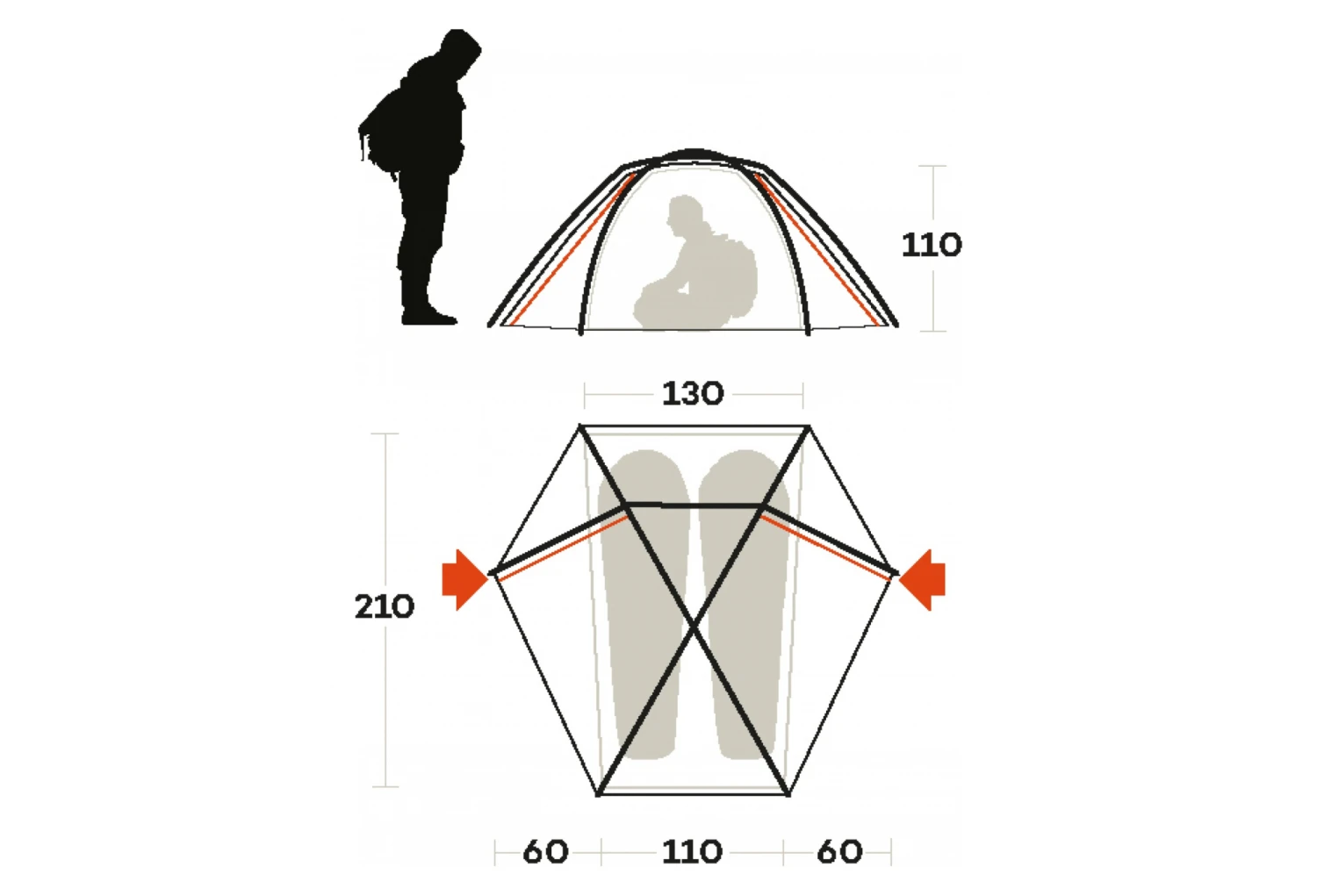 Ferrino Force 2 Backpacking Tent Green 4 Ferrino Force 2 Backpacking Tent Green - Image 2