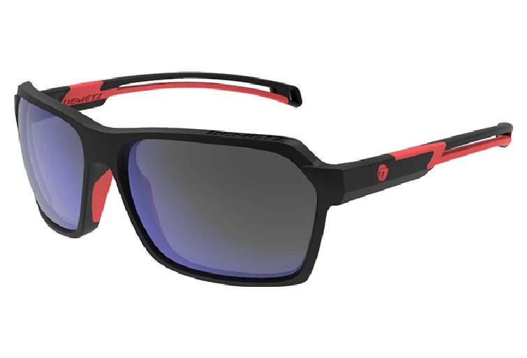 Demetz Valley Sunglasses Black / Pola Flash Blue 3 Demetz Valley Sunglasses Black / Pola Flash Blue