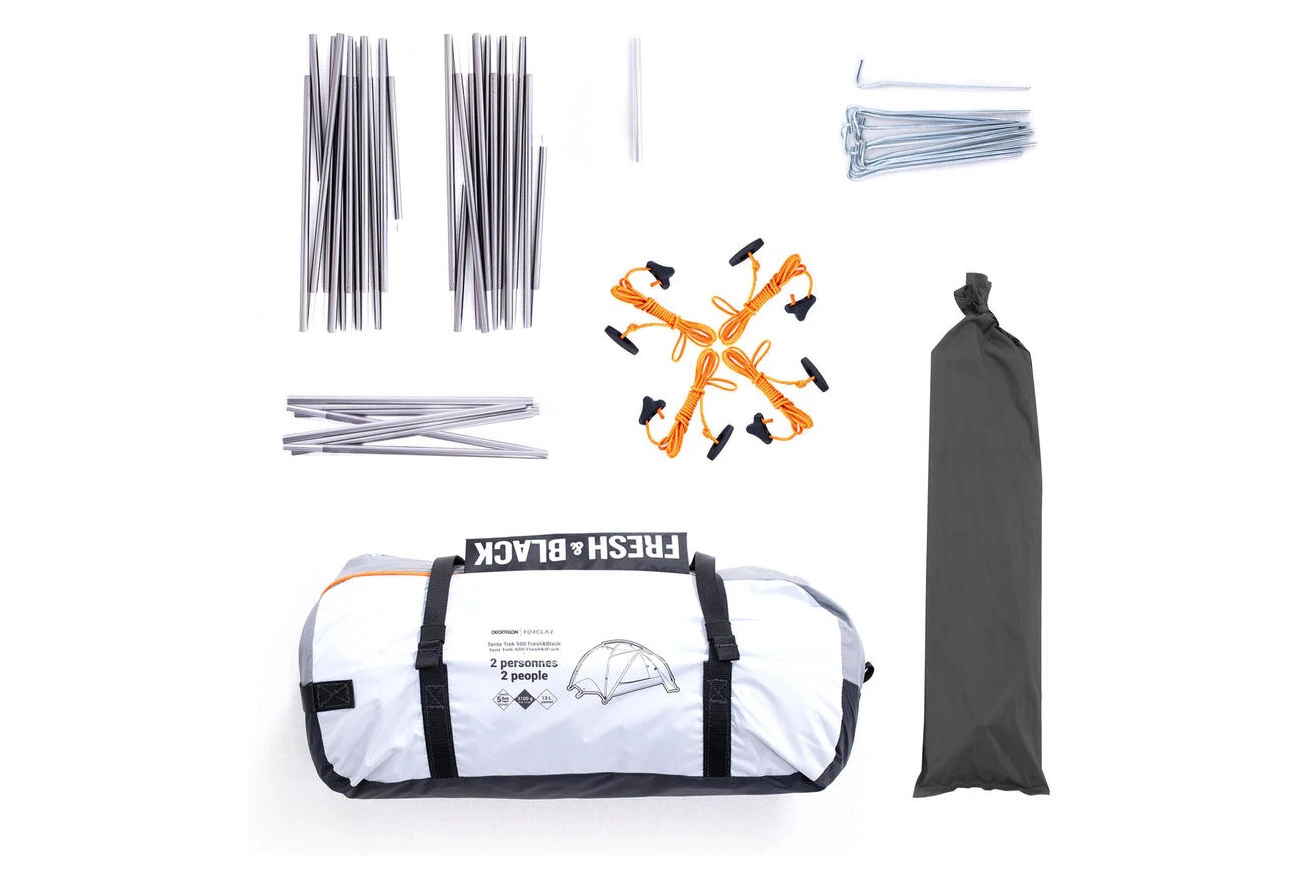 Forclaz Trek 500 Fresh And Black Tent 2 People White 8 Forclaz Trek 500 Fresh And Black Tent 2 People White - Image 6
