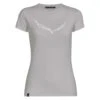 Salewa Solidlogo Dry Women's Short Sleeve T-Shirt Gray -Cool Outdoor 218991261cc46d096ef74.06378414